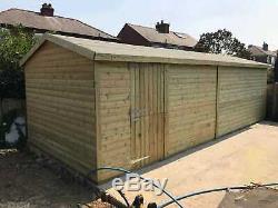 16x8'Whitefield' Wooden Garden Shed/Workshop/Garage Heavy Duty Tanalised