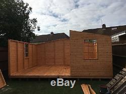 17x14 GEORGIAN SUMMER HOUSE, WOODEN SHED/GARDEN BUILDING. FREE FITTING