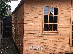 17x14 GEORGIAN SUMMER HOUSE, WOODEN SHED/GARDEN BUILDING. FREE FITTING