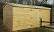 18'X10' Wooden Garden Shed Large Loglap Heavy Duty INSTALLED Workshop Hut Store