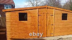 18'X10' Wooden Garden Shed Large Shiplap Heavy Duty INSTALLED Workshop Hut Store