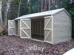 18 x 10 HEAVY DUTY SHED PRESSURE TREATED TANALISED WORK SHOP GARDEN WOODEN SHED