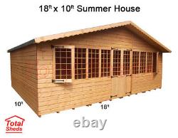 18 x 10 SUPREME SUMMER HOUSE LOG CABIN WOODEN SHED TOP QUALITY GRADED TIMBER