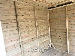18x10 PENT SUMMER HOUSE GARDEN OFFICE SHED LOG CABIN MAN CAVE HEAVY DUTY