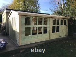 18x10'Ripley Garage' Heavy Duty Wooden Garden Shed/Workshop/Garage