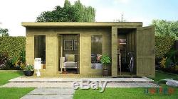 18x10 Summerhouse With Built In Shed Garden Office Workshop Pressure Treated