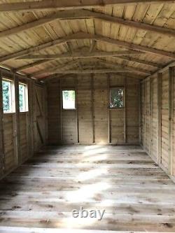 18x10'Willow Workshop' Wooden Garden Shed/Workshop/Garage Heavy Duty Tanalised