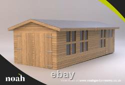 18x12'Ripley Garage' Heavy Duty Wooden Garden Shed/Workshop/Garage
