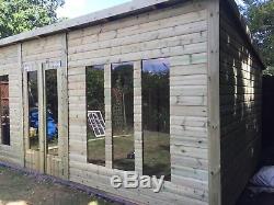 18x12'Statesman Mancave' Heavy Duty Wooden Garden Shed/Workshop/Summerhouse