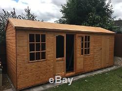 19x7 summer house, shed, multi building with partition, wooden garden building