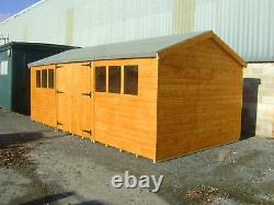 20 x 10 HEAVY DUTY EXTRA HEIGHT SHED 19mm T&G SHIPLAP TOP QUALITY WOODEN TIMBER