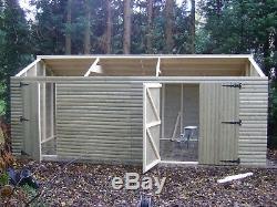 20 x 10 HEAVY DUTY SHED PRESSURE TREATED TANALISED WORK SHOP GARDEN WOODEN SHED