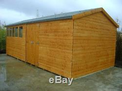20ft X 10ft Heavy Duty Garden Shed Extra Height Top Quality Wooden Timber