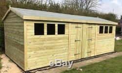 20x10'Drummond Workshop' Heavy Duty Wooden Garden Shed/Workshop/Summerhouse