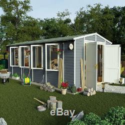 20x10 Garden Shed Premium Heavy Duty T&G Shiplap Workshop Apex Roof Double Doors