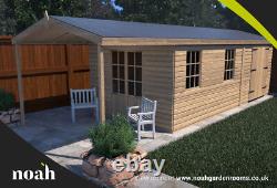 20x10'Georgia Summerhouse' Heavy Duty Wooden Garden Shed/Summerhouse/Office