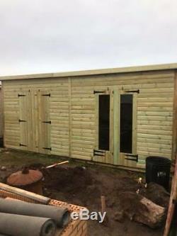 20x10 Log Cabin, Studio, Tanalised, Shed, Garden, Free Install, Heavy Duty