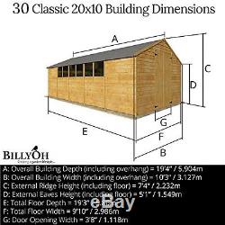 20x10 Overlap Wooden Garden 2 Doors Workshop Shed Garden Sheds Windows Building