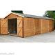 20x10 Overlap Wooden Garden Shed No Windows Double Door Workshop Garage