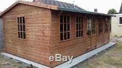20x10 Summer House Garden Room Man Cave Wooden Workshop shed free fitting