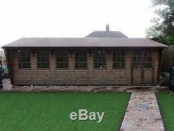 20x10 Summer House Garden Room Man Cave Wooden Workshop shed free fitting