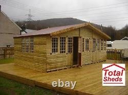20x10 ULTIMATE LOG CABIN SUMMER HOUSE WOODEN SHED TOP QUALITY GRADED TIMBER