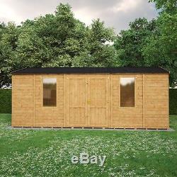 20x10 Wooden Garden Shed Premium Heavy Duty T&G Shiplap Workshop Outdoor Storage