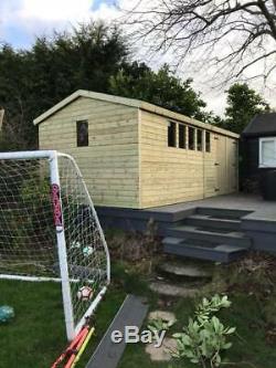 20x10 Workshop, Shed, Garden Building, Free Install, Tanalised, Heavy Duty