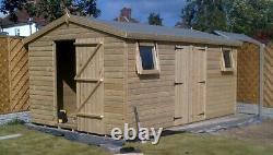 20x10ft SUMMERHOUSE WOODEN GARDEN SHED TANALISED ULTIMATE 19mm
