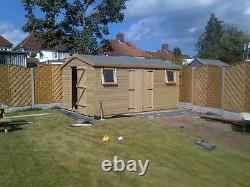 20x10ft SUMMERHOUSE WOODEN GARDEN SHED TANALISED ULTIMATE 19mm