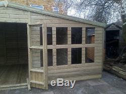 20x10ft Wooden Garden Shed Summerhouse Ultimate Reverse Tanalised 4' Double Door