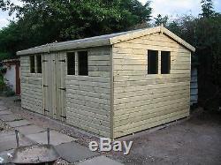 20x10ft Wooden Garden Shed gazebo Tanalised Ultimate Office/Garage