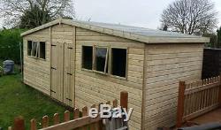 20x8 19mm Tanalised HEAVY DUTY REVERSE APEX Garden room/shed/workshop