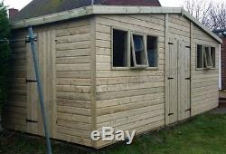 20x8 19mm Tanalised HEAVY DUTY REVERSE APEX Garden room/shed/workshop