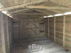 20x8'Hamstead Garage' Heavy Duty Wooden Garden Shed/Workshop/Garage