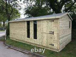 22x12'Swindon Garage' Heavy Duty Wooden Garden Shed/Workshop/Garage