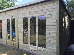 24x10'Statesman Mancave' Heavy Duty Wooden Garden Shed/Workshop/Summerhouse