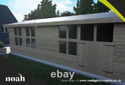26x10'Ripley Garage' Heavy Duty Tanalised Timber Garden Shed/Workshop/Garage