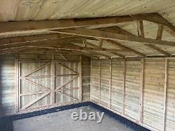 26x8'Ripley' Wooden Garden Shed/Workshop/Garage Heavy Duty Tanalised Bespoke