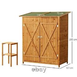 2.4 x 4.5ft Wooden Double Door Garden Storage Shed