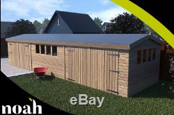 30x10'New Texan Workshop' Heavy Duty Wooden Garden Shed/Workshop/Garage