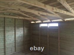 30x10ft Wooden Garden Timber Sheds Summerhouse With Tanalised Security Workshop