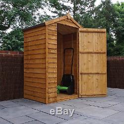 3 x 4 Budget Overlap Windowless Wooden Garden Shed Tool Store Storage NEW
