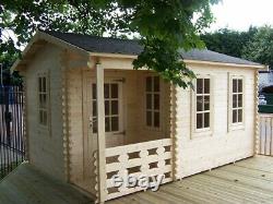 3m x 4.2m Garden Office Log Cabin in 28mm logs Summerhouse Garden Shed Structure