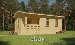 3m x 4.2m Garden Office Log Cabin in 28mm logs Summerhouse Garden Shed Structure