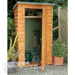 4x2FT OVERLAP WOODEN TOOL STORE SMALL GARDEN STORAGE SHED 4x2 FT 4 x 2