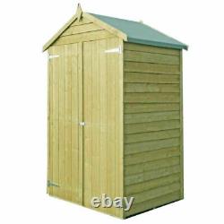 4x3 WOODEN GARDEN SHED APEX STORAGE PRESSURE TREATED WINDOWLESS APEX 4ft 3ft NEW