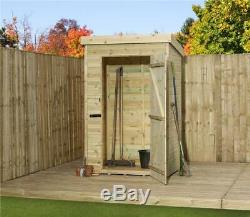4x4 Garden Shed Shiplap Pent Roof Tanalised Pressure Treated