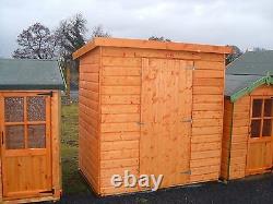 4x4 Pinelap Wooden Garden Shed Factory Seconds Fully T&G Pent Hut Outdoor Store