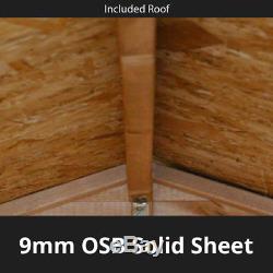 4x6 Overlap Wooden Garden Storage Shed Single Door Windowless Apex Roof 4FT 6FT